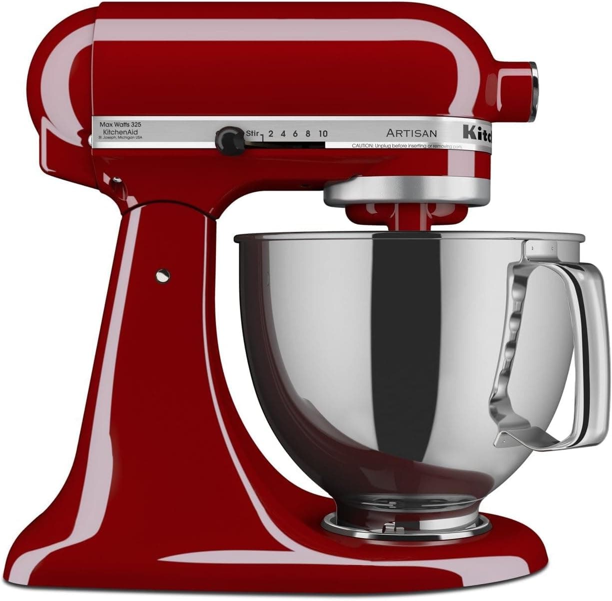 Empire Red KitchenAid Artisan 5-quart tilt-head stand mixer